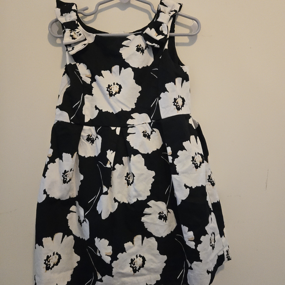 Janie and Jack Black and White Floral Dress
